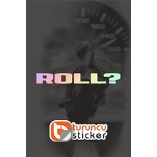 Turuncu Sticker ROLL ? Sticker Etiket 8x1 cm – Araç – Motor – Laptop - Kask Etiket Sticker