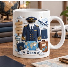 Aion Casa Aıon Casa Pilot Temalı Tasarım Kupa Bardak 2d Baskılı