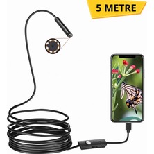 Uravas Store 5 Metre Yılan Kamera - LED Işıklı - IP67 Su Geçirmez - 3 Farklı Başlıklı