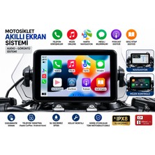 Atlt Atlantis Kcr-3 Motorsiklet Akıllı Ekran Sistemi Car Play Telefon Görüşmeleri Müzik Dinleme Navigasyon Mesaj Bildirimleri Ipx8 Su Geçirmez IPS Ekran