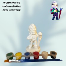 Vitrin XL 3D Brawl Stars Byron Karakteri Boyama Seti - Kendin Boya Hobi ve Etkinlik Seti - Akrilik Boya + 2 Fırça