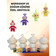 3D Layer Craft 3D Teletubbies Dipsy-Po-Winky-Laa Laa 4 Lü Set Figür Boyama Seti - Kendin Boya Hobi ve Etkinlik Seti - Akrilik Boya + 8 Fırça