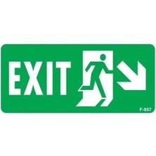 Uravas Store Exit Sağ Aşağı Uyarı Levhası 17,5X25 KOD:957
