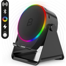 TeknoKapsül Enkado EKD-S10 5W Indüksiyonlu Bluetooth Hoparlör Ses Yükselten 2000MAH Rgb Işıklı Standlı Speaker