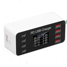 TeknoKapsül PM-26056 8 Port Usb+Pd Şarj Istasyonu (4 Usb+ 4 Pd)