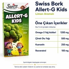Uravas Store Swiss Bork Allert-G Kids Limon Aromalı Sıvı Takviye