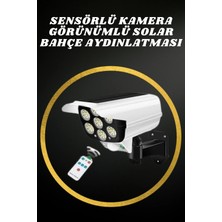 Uravas Store Solar Lamba Kamera Görünümlü Duvar Lambası Dönebilen Bahçe Aydınlatması