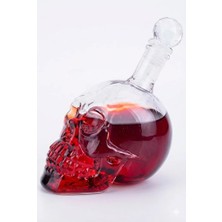 Uravas Store Crystal Head Kuru Kafa Cam Şişe Viski Likör Hediyelik Sürahi (550 Ml)