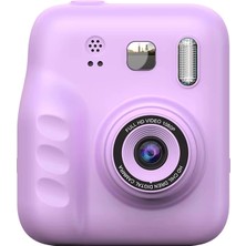 Uravas Store Dijital Fotoğraf Çıkaran Video Kaydedici Taşınabilir Anında Baskı Çıkaran Çocuk Kamerası Mor