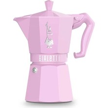 Bialetti Moka Pot Exclusive 6 Cup Pembe