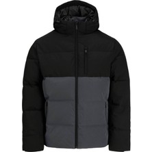 Jack & Jones Jjebecks Puffer Sn Siyah-Gri Erkek Mont 12298858