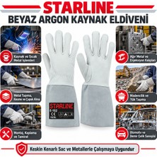 Starline Arge Toptan Beyaz Argon Kaynak Eldiveni E-102 No:10 1 Çift