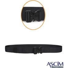 Ascim Ayarlanabilir Taktik Kemer – Poly-Metal Tokalı Dayanıklı Outdoor & Günlük Pantolon Kemeri (3.5 cm / 145 Cm)