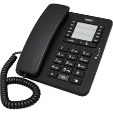 Uravas Store Karel TM-142 Analog Sabit Kablolu Ekransız Siyah Masaüstü Telefon