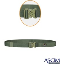 Ascim Ayarlanabilir Taktik Kemer – Poly-Metal Tokalı Dayanıklı Outdoor & Günlük Pantolon Kemeri (3.5 cm / 145 Cm)