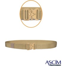 Ascim Ayarlanabilir Taktik Kemer – Poly-Metal Tokalı Dayanıklı Outdoor & Günlük Pantolon Kemeri (3.5 cm / 145 Cm)