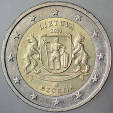 Banknoting Litvanya 2 Euro 2021 Hatıra-Dzukija Bölgesi.