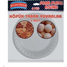 TeknoKapsül 6'li Yuvarlak Köpük Tabak
