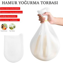 Uravas Store Orta Hamur Torbası Silikon Şeffaf Hamur Yoğurma Torbası Ekmek Makarna Mantı Hamuru Kolay Yoğurma