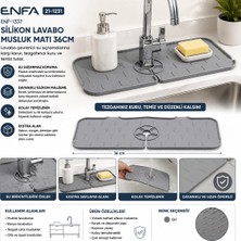 Uravas Store Silikon Lavabo Musluk Matı 36CM
