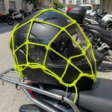 Uravas Store Kask Esnek Motosiklet Kask ve Bagaj Filesi – Kask Sabitleyici Plastik Kancalı Taşıma Ağı 35X35 cm