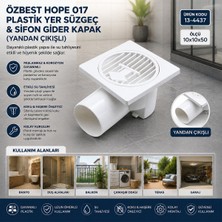 Uravas Store Plastik Yer Süzgeç - Sifon Gider Kapak Yandan 10X10X50