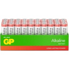 Uravas Store Gp Batteries GP24A Red Alkalin Aaa Ince Kalem Pil 1.5V - 40'lı Paket