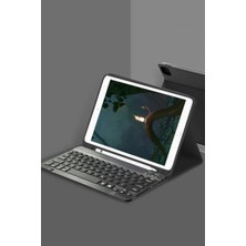 Uravas Store Apple iPad Pro 12.9 (2022) Kılıf KC01 Smart Klavyeli Tablet Kılıfı - Siyah