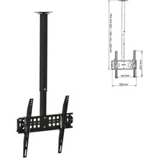 Uravas Store VT-23955H 42''-65'' LCD Tavan Dönerli Askı Kolu