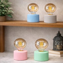 Pileli Store Ampul Tasarımlı Retro Masa Lambası