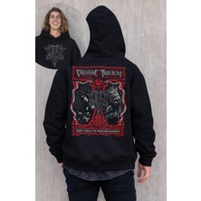 Fuddy Moda Unisex Bullet For My Valentine Trivium Sırt Baskılı Kapüşonlu Sweatshirt, Oversize Rock Band Hoodie