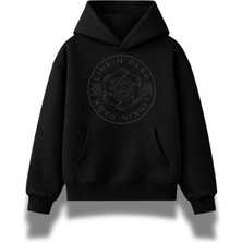Fuddy Moda Unisex Linkin Park One More Light Baskılı Kapüşonlu Sweatshirt, Oversize Rock Band Temalı Hoodie