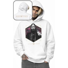Fuddy Moda Unisex Oversize Rock Band Sleep Ense Baskılı Kapüşonlu Sweatshirt