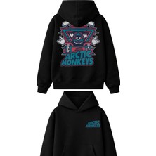 Fuddy Moda Unisex Artric Monkeys Sırt Baskılı Kapüşonlu Sweatshirt, Oversize Rock Band Temalı Hoodie