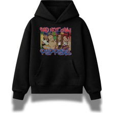 Fuddy Moda Unisex Red Hot Chili Peppers Baskılı Kapüşonlu Sweatshirt, Oversize Rock Band Temalı Hoodie