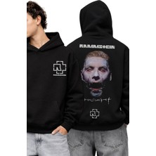 Fuddy Moda Unisex Rammstein Sehnsucht Sırt Baskılı Kapüşonlu Sweatshirt, Oversize Rock Band Temalı Hoodie