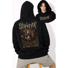 Fuddy Moda Unisex Slipknot All Hope Is Gone Sırt Baskılı Kapüşonlu Sweatshirt,oversize Rock Band Temalı Hoodie