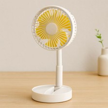 Uravas Store USB Şarjlı Masaüstü Vantilatör (Katlanır, Telefonluklu, Ayarlanabilir)