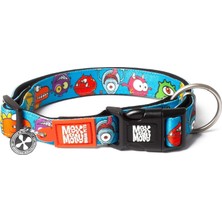 Max  Molly Urban Pets Original Serisi Akıllı Künyeli Köpek Boyun Tasması (M, Canavarlar)