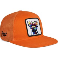 BlackBörk Hip Hop Kids Bukalemun Logolu Turuncu Çocuk Trucker Şapka