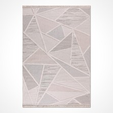 Crea Acik Bej Acik Gri Modern Geometrik Salon Halisi