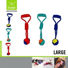 Baron Pet Nunbell Köpek Diş Ipi Oyuncağı Large Tutamaklı Örgü Halat Toplu Çekiştirme Oyuncağı