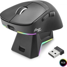 Pileli Store Kablosuz Gaming Rgb Mouse Şarj Standlı - Siyah MF1216B