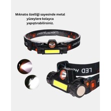 Renas Store Kamp ve Doğa Için Şarjlı LED Baş Feneri – Mıknatıslı, Su Geçirmez