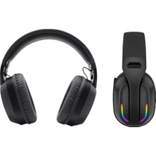 Renas Store Wireless Oyuncu Kulaklığı Rgb Işıklı Uzun Bataryalı Mikrofonlu Headset