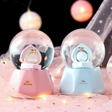 Pileli Store Tek Taş Yüzük Tasarımlı Büyük Boy Kar Küresi
