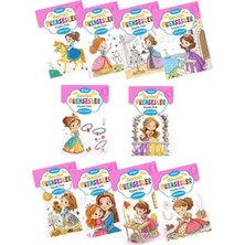 Renas Store Sevimli Prensesler Boyama Kitabı  Çıkartmalı (10  Set)
