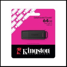 Kingston Kıngston DTXG2/64GB USB 3.2 Datatraveler Exodia Gen 1 Flash Bellek (Siyah)
