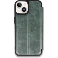 Renas Store Apple iPhone 15 Kılıf Flip Cover - Koyu Yeşil