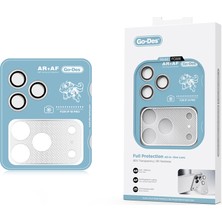 Go-Des iPhone 18 Pro Max Go Des FC009 Titanyum Anti Reflective 2in1 Kamera Lens Koruyucu Titanyum-Gümüş